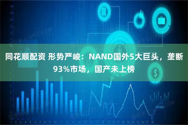 同花顺配资 形势严峻：NAND国外5大巨头，垄断93%市场，国产未上榜